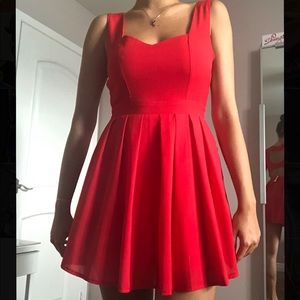 Cute red sweetheart dress